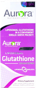 Aurora Nutrascience Mega-Liposomal Liquid Glutathione, Immune & Antioxidant Gut Health Support Supplement, 750 mg per Serving, Non-GMO, Sugar-Free, 10 Single Serve Packets