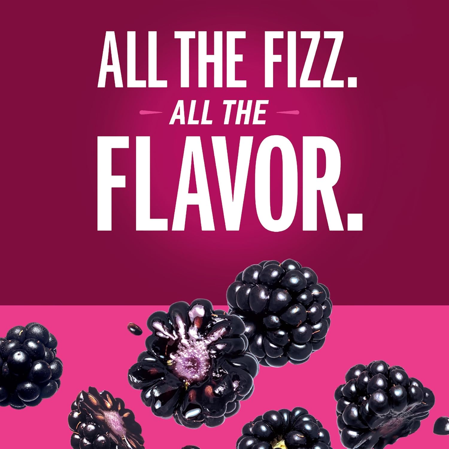IZZE Sparkling Water Juice Beverage Blend, Blackberry, No Sugar Added, 8.4 FL OZ, 24 Cans