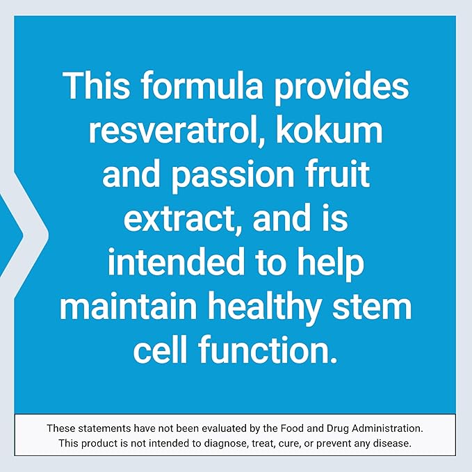 Life Extension GEROPROTECT® Stem Cell, Promotes Healthy Cellular Renewal, kokum Extract, Trans-resveratrol, Gluten Free, Non-GMO, Vegetarian, 60 Capsules