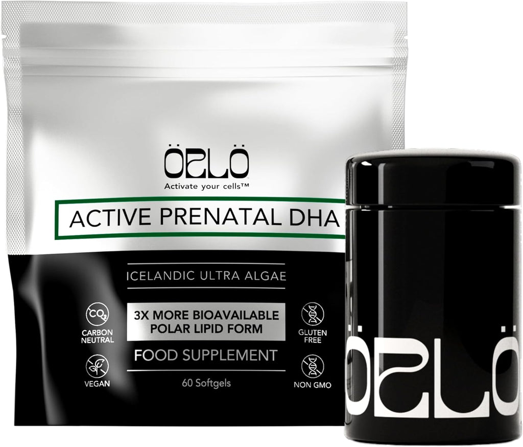 Orlo PRENATAL DHA - Prenatal DHA Omega 3 Supplement - Triple Strength Omega3s - Vegan DHA & EPA Algae Omega-3 Oil - Supports Brain Development During Pregnancy & Lactation (60 Mini Softgels Kit)