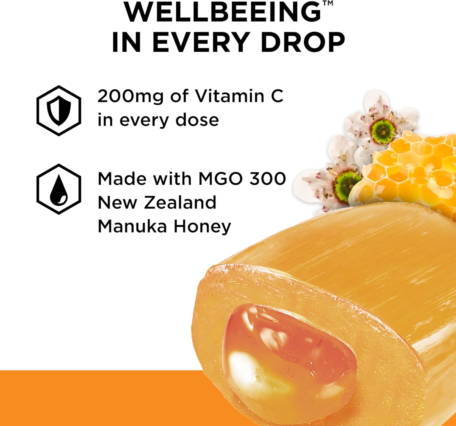 Manuka Doctor Cough Drops, Manuka Middles, 30 Drops Bag (Pack of 4), Throat Lozenges Infused, includes Raw Manuka Honey, Vitamin C, Ginger for Immune Support, Helps Soothe Sore Throat