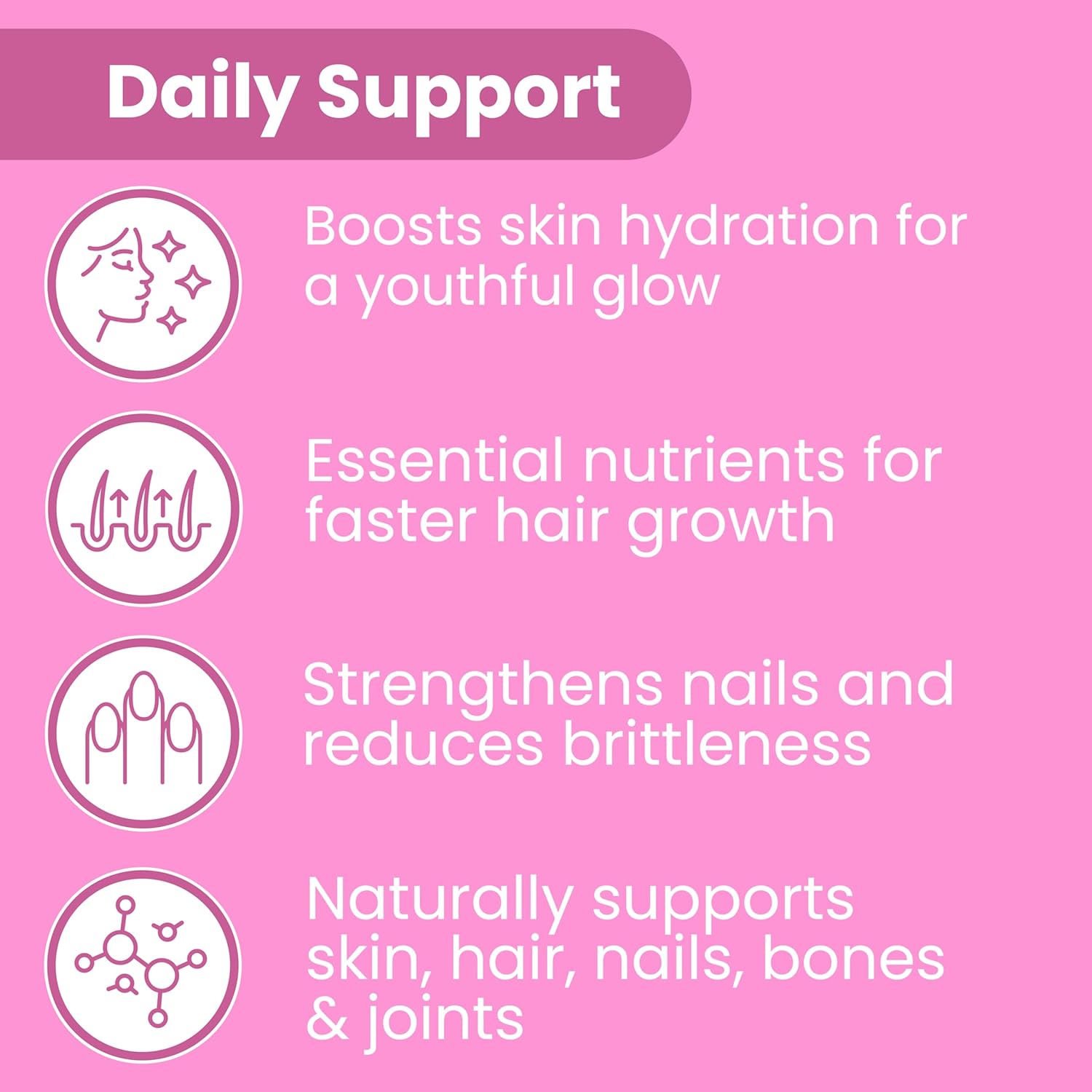 Sanar Naturals Collagen Pills with Biotin, Vitamin C - Supports Healthy Hair, Skin and Nails - Boost Hair Growth & Strong Nails - Collagen Biotin Supplement, 150 Capsules