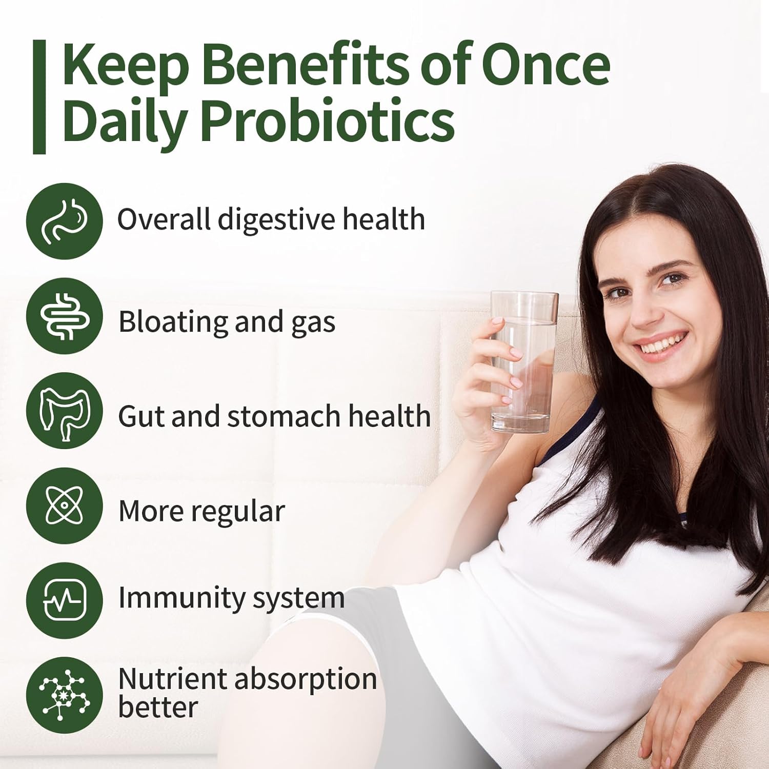 Probiotics for Women & Men, 200 Billion CFU 12 Strains with 3 Organic Prebiotics and Probiotics for Digestive Health Gut, Immune, Bloating & Gas, Energy, Overall Health, Shelf Stable - 2 Month Supply