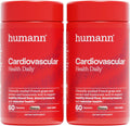 Humann Cardiovascular Health Daily, 4-in-1 Vascular & Blood Pressure Support, Grape Seed Extract & Hyaluronic Acid Circulation Supplement, Plant-Based Non-GMO, 120 Capsules