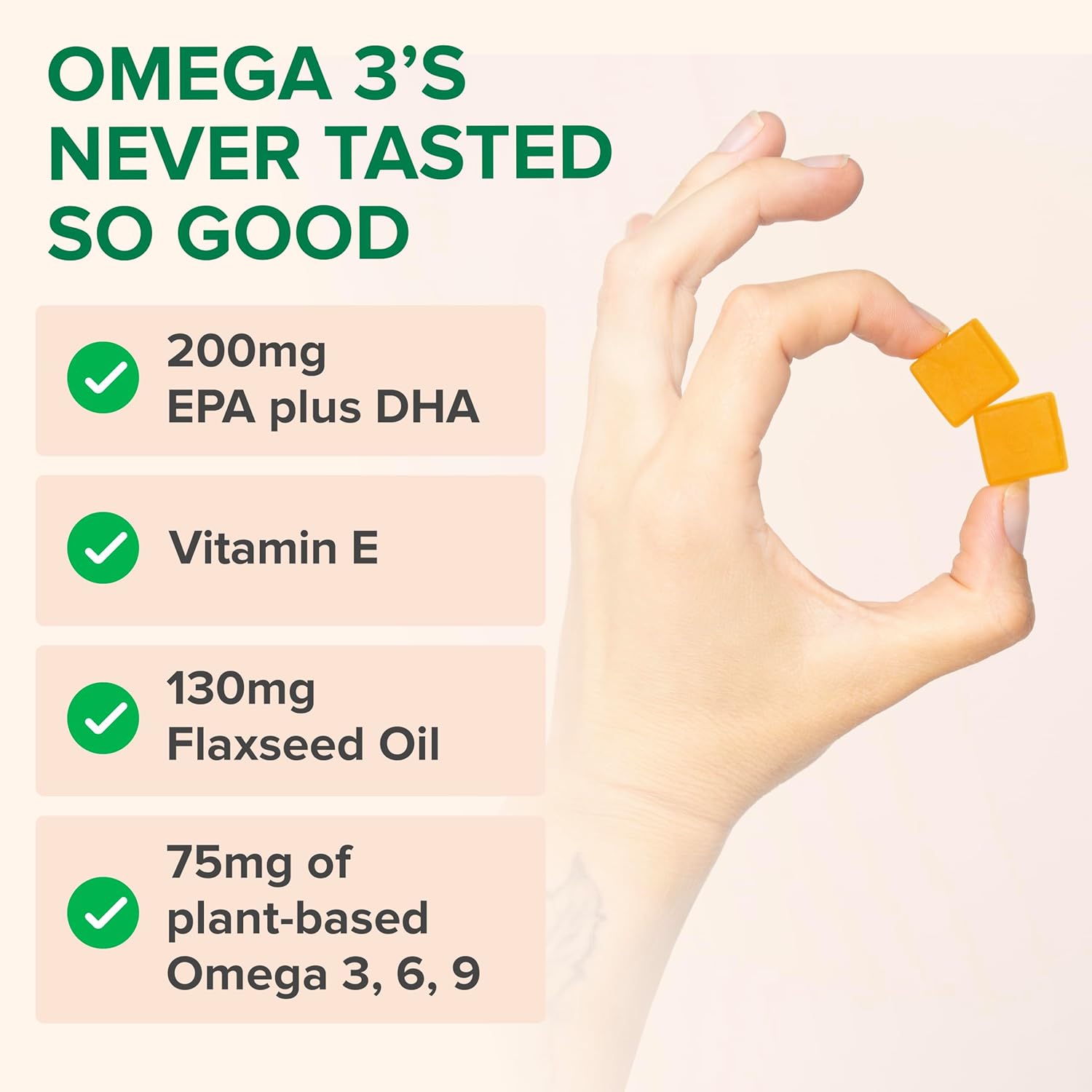 Zenwise Health Omega 3 Gummy Supplement - Burpless Omega 3 Supplement with DHA & EPA Fatty Acids for Immune Health - Sustainably Sourced Fish Oil, Flaxseed Oil & Vitamin E - 30 Gummies
