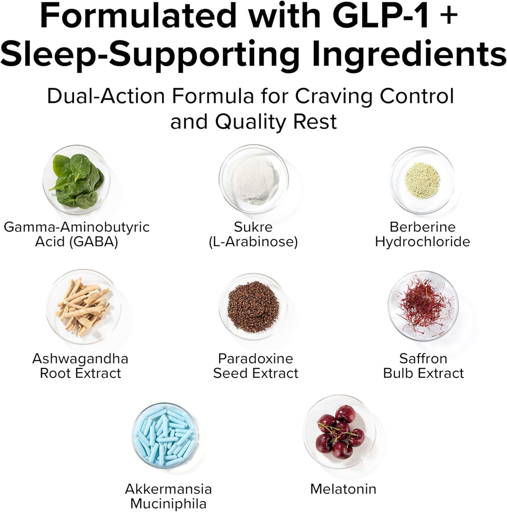 InnoSupps Night Shred™ GLP-1 | Nighttime Metabolic + Sleep Support* | Akkermansia + Ashwagandha | 60 Capsules. 30 Servings.