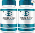 (2 Pack) Retina Clear Advanced Eye Health Supplement, Retina Clear Max Strength Overall Vision & Wellness Supplement, RetinaClear Advanced Vision Support and Eye Health Formula Pills (120 Capsules)
