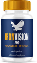BLUE VIBE Iron Vision Advanced Eye Health Supplement, IronVision Max Strength Overall Vision & Wellness Supplement, Iron Vision Advanced Vision Support and Eye Health Pills (1 Pack - 60 Capsules)