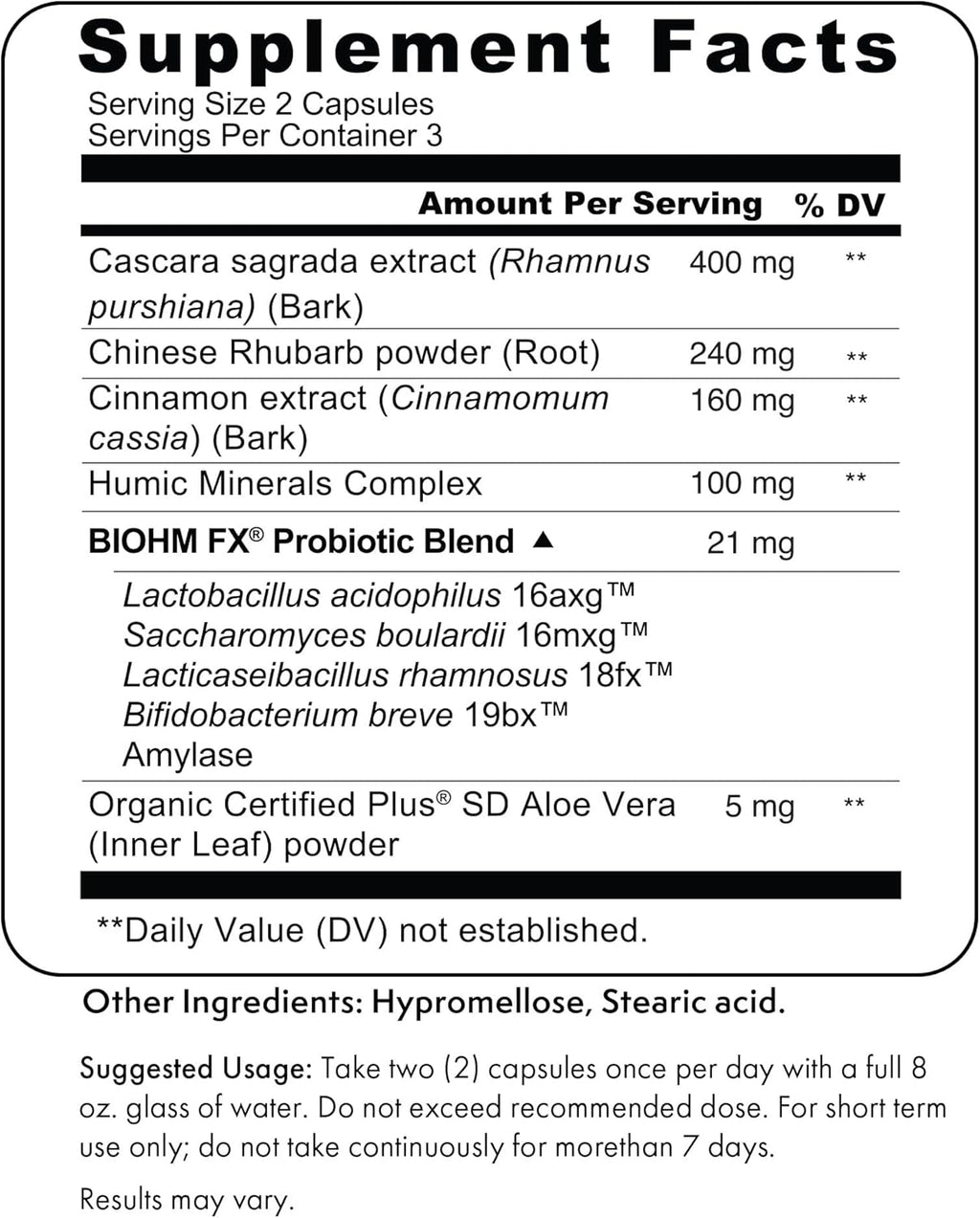 BIOHM 3 Day Colon Cleanse Detox with Probiotics & Herbal Extracts (6 Capsules, 3 Servings) Supports Constipation, Bloating Relief & Immune Health, Gut Cleanse for Men and Women, Non-GMO & Gluten-Free