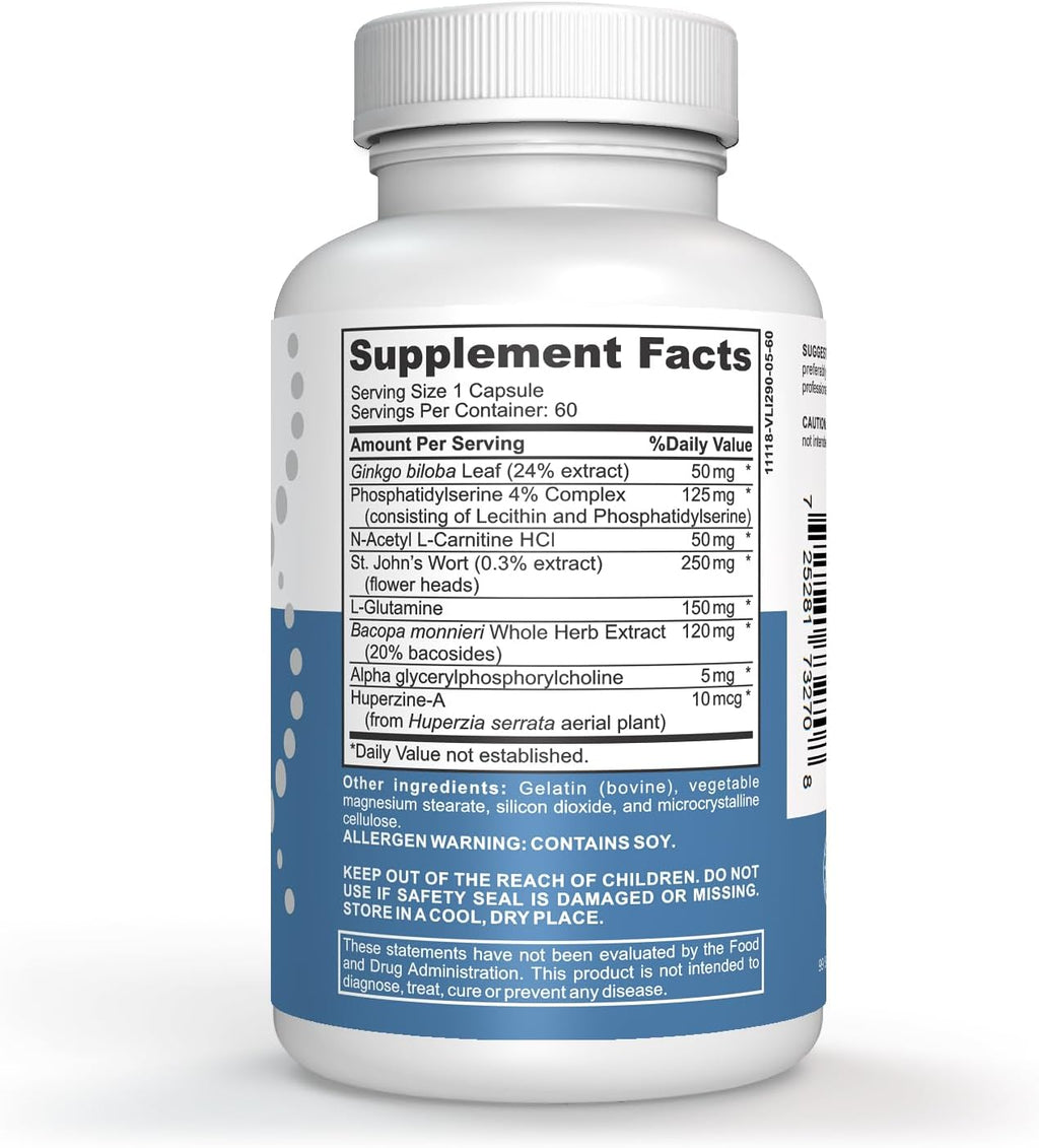 Advanced Memory Formula Extreme Brain Booster, Brain Supplement for Memory, Focus and Mental Performance, Memory Vitamins for Better Brain Health 180 Capsules (3 Pack)