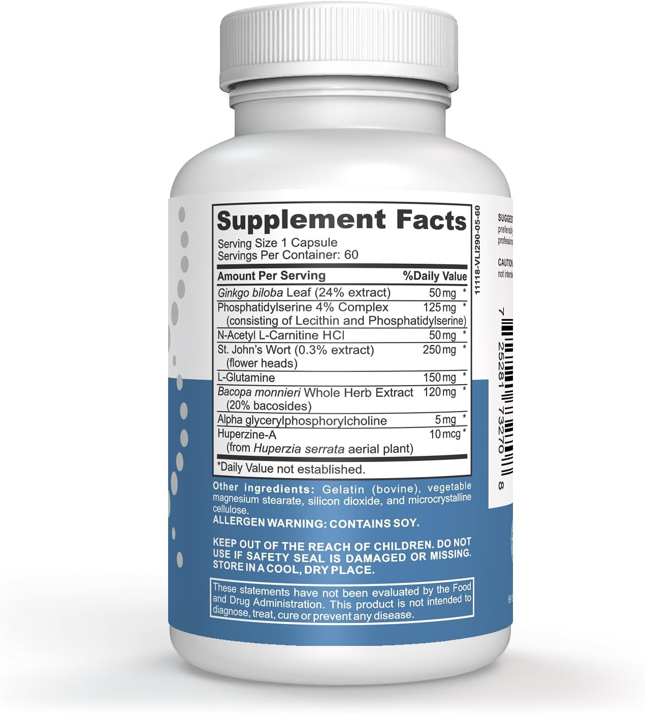 Advanced Memory Formula Extreme Brain Booster, Brain Supplement for Memory, Focus and Mental Performance, Memory Vitamins for Better Brain Health 180 Capsules (3 Pack)