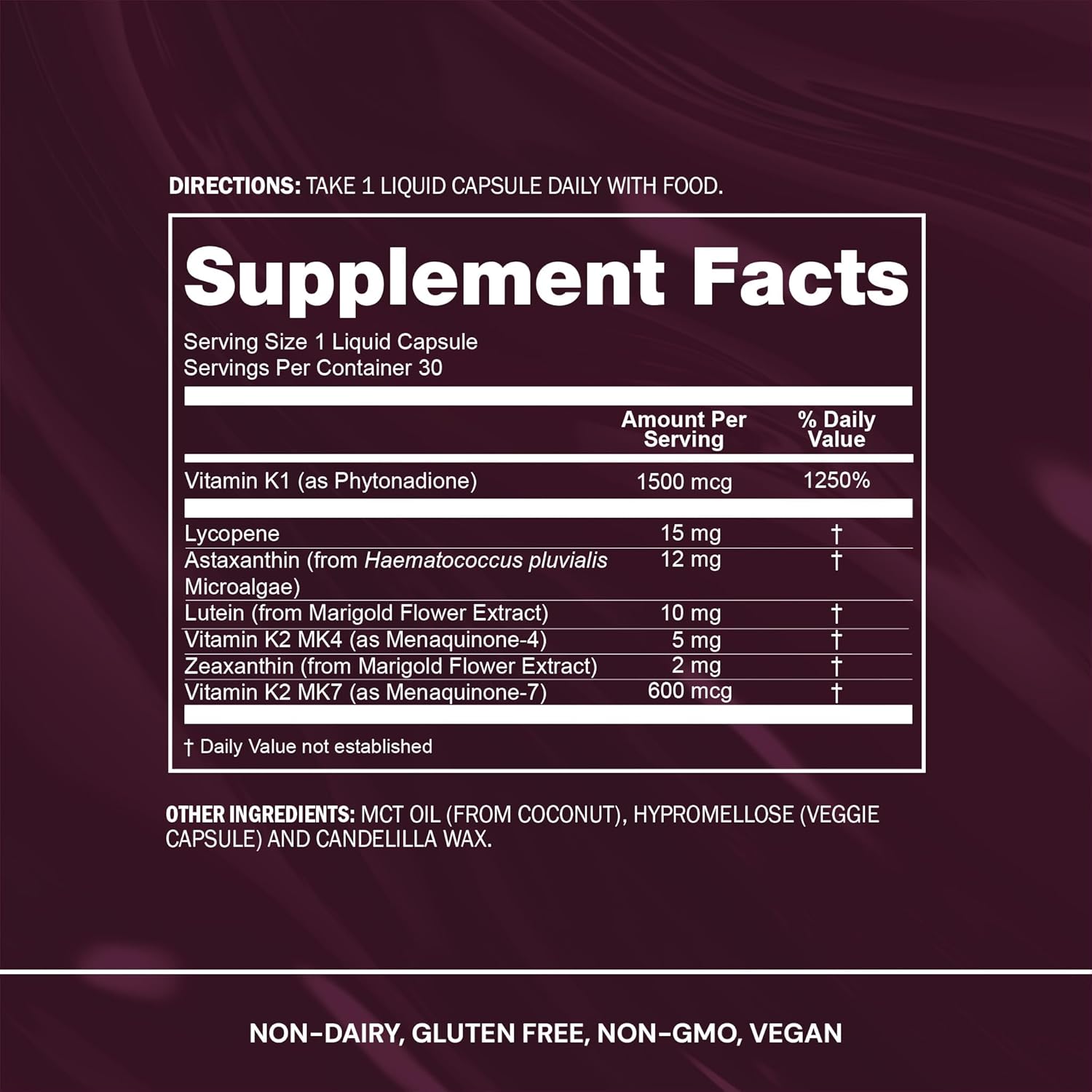 Blueprint Bryan Johnson Advanced Antioxidant Supplement – Lutein, Zeaxanthin, Lycopene, Vitamin K1, K2 – Vegan Capsules for Vision, Bone & Heart Support – Updated Formula of Essential Softgels