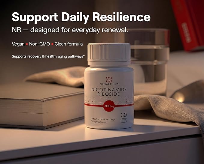 NAD+ Supplement with Nicotinamide Riboside (NR) 300 mg | Cellular Energy & Metabolism Support | 30 Capsules