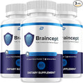 Braincept Advanced Formula Supplement Capsules – Brain Cept Natural Blend Focus Memory Support and Reviews (3 Pack – 180 Capsules)