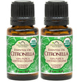 US Organic Citronella Essential Oil, USDA Certified, 100% Pure, 15 ml Pack of 2, Improved caps and droppers – Used for Skin Care, Many DIY Projects Like Candle Making and Much More