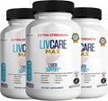 Livcare Max Liver Support Supplement, Extra Strength, 60 Veggie Capsules, 30 Day Supply with Milk Thistle, Beetroot, Artichoke (3)