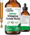 Wild & Organic Stinging Nettle Tincture - Stinging Nettle Root Extract Drops for Men & Women - Liquid Urtica Dioica Supplement - Vegan, Sugar & Alcohol-Free - 4 fl oz