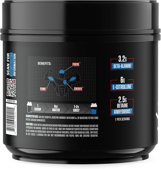 Jocko Fuel Gym Bundle - Creatine + Nitro Pop Pre Workout Powder (2 Pack Bundle) 30 Day Supply