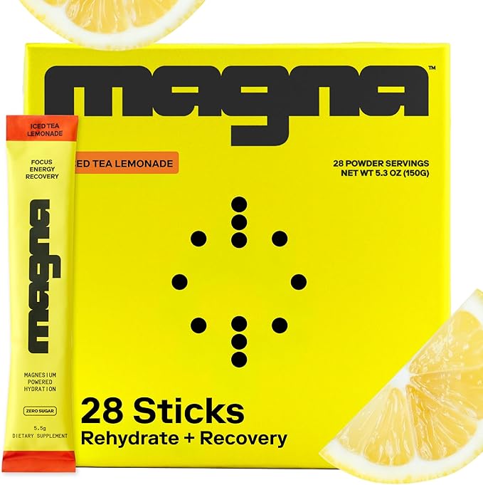 MAGNA Electrolytes Powder Drink Mix Bundle – Tea Lemonade & Watermelon Lime Flavors, 56 Servings | Hydration, Energy & Focus Support with Magnesium L-Threonate, Sodium, Potassium, Vitamin D, B6 & B12