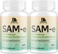 SAM-e Supplement – Capsule Complex with Ashwagandha Extract, L-Theanine, Rhodiola, St. John’s Wort, Omega-3 Fatty Acids, Magnesium, B Vitamins & D3, 120 Capsules