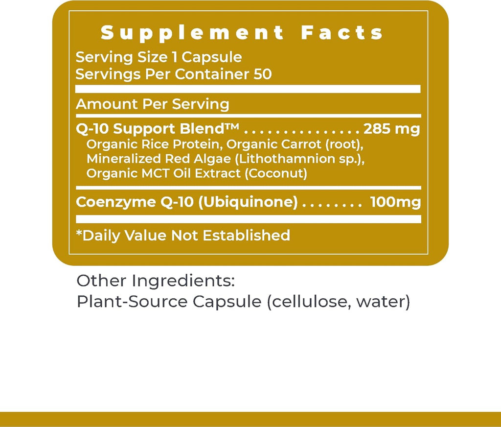 Premier Research Labs CoQ10 - Coenzyme Q10, Co Q 10 Supplement, 100mg Capsules, Ubiquinol Co Enzyme Q-10 with Red Algae & MCT Oil - 60 Vegetarian Capsules