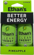 Ethan's Organic Clean Energy Shots Tart Cherry, Sugar Free Natural Pre-Workout Focus Boost, Gluten Free, Vegan, B6 & B12 Vitamin C with Green Tea Extract and Guayusa (2 Pack of 2oz Shots)