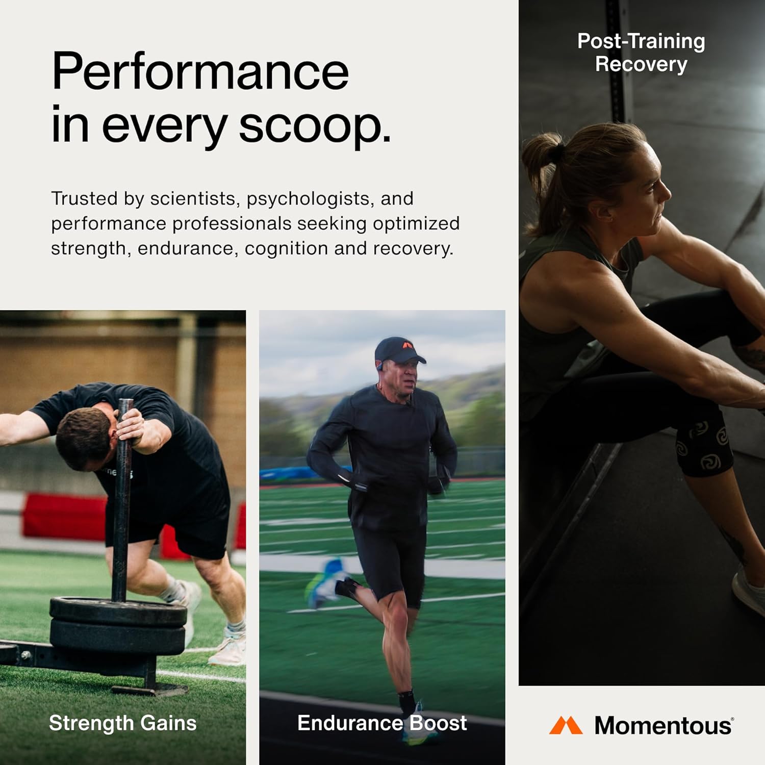 Momentous Creatine Monohydrate Powder - Creapure Creatine Powder - Supports Strength, Lean Muscle, & Recovery for Men & Women - NSF Certified for Sport - 5 g per Serving - 30 Servings