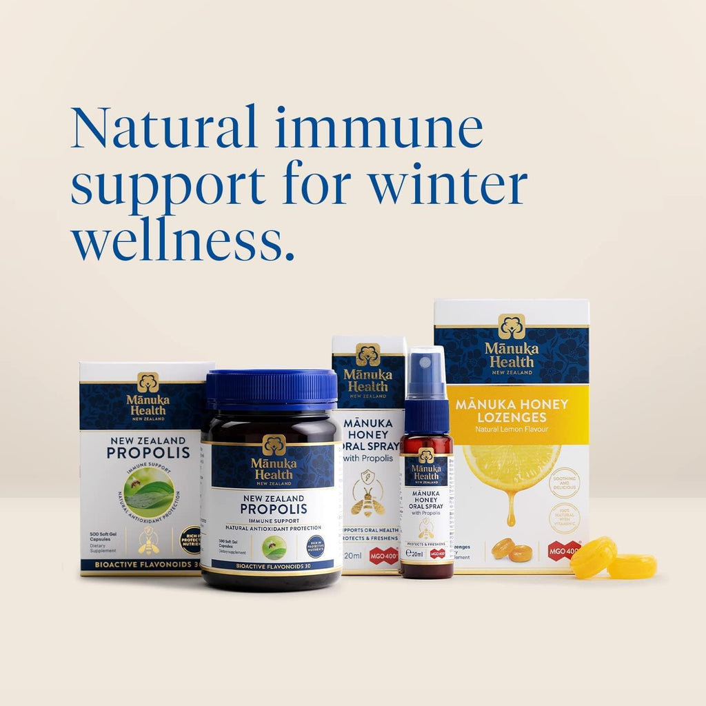 Manuka Health Manuka Honey Lozenges – 15 Lemon Flavored Lozenges – Natural Throat Lozenges Infused with Raw Manuka Honey and Vitamin C for Immune Support