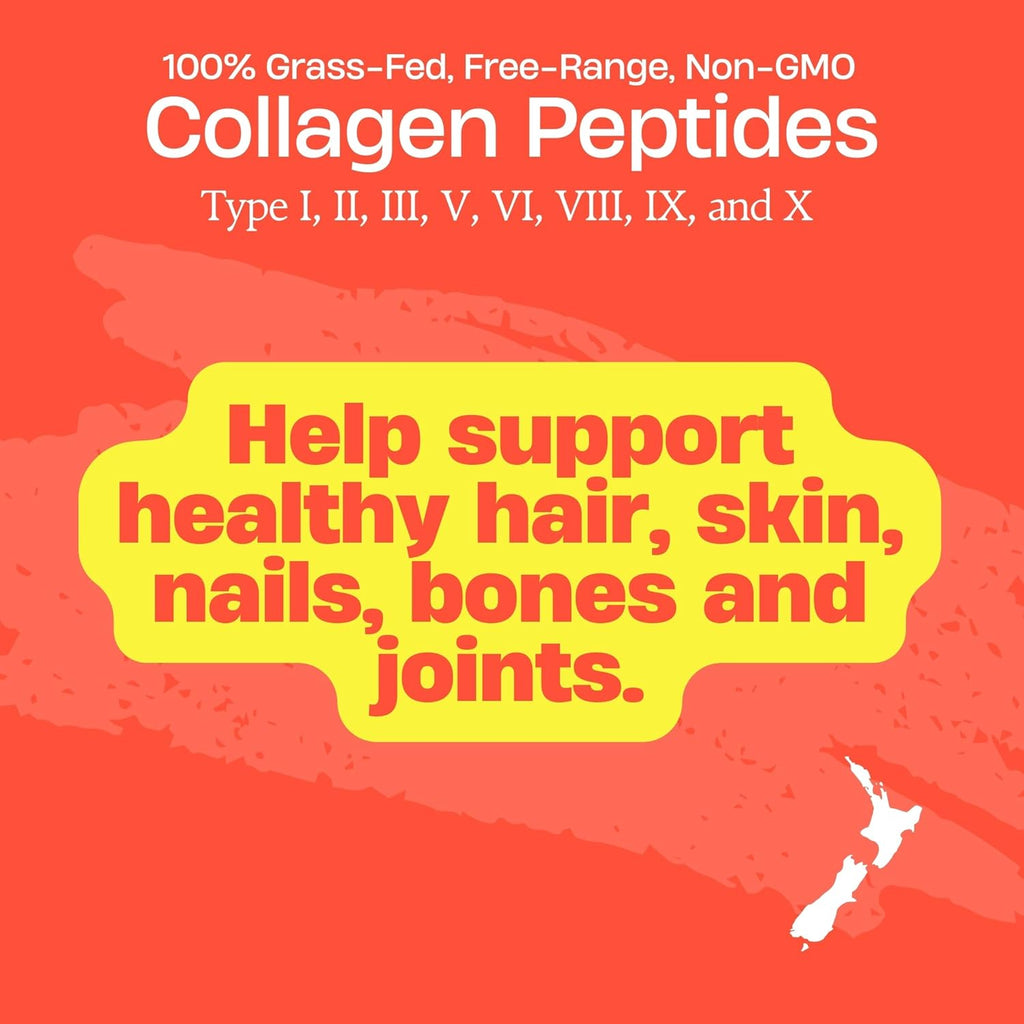 FREZZOR Collagen Peptides Powder, Fine Lines & Wrinkles, Hair & Nails, Supports Youthful Flexibility & Mobility, 100% New Zealand Hydrolyzed Beef Bone Collagen, Unflavored 450g 2 Jars