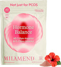 milamend Hormone Balance for Women 40:1 Myo-Inositol D-Chiro Inositol Supplement + CoQ10, ALA, & Amino Acids – Fertility, Ovarian & Cycle Support – Unsweetened Hibiscus Tea Powder – 30-Day Supply