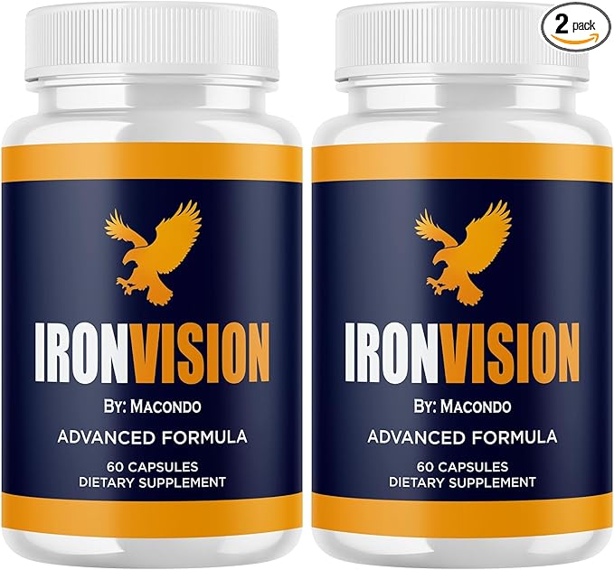 (2 Pack) Iron Vision Eye Supplement Capsules - Official IronVision Advanced Premium Support Pills - Maximum Strength, Natural Vitamins for Overall Health & Wellness Reviews - 120 Capsules for 2 Months