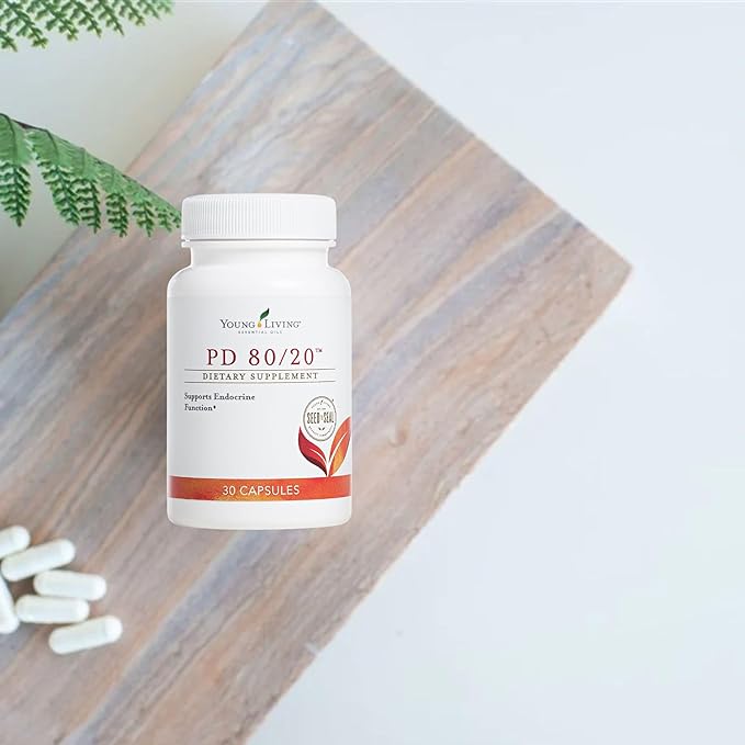 Young Living - PD 80/20 Dietary Supplement 30 Capsules | Daily Endocrine Function Support | With Pregnenolone & DHEA | Support Hormone Balance & Energy