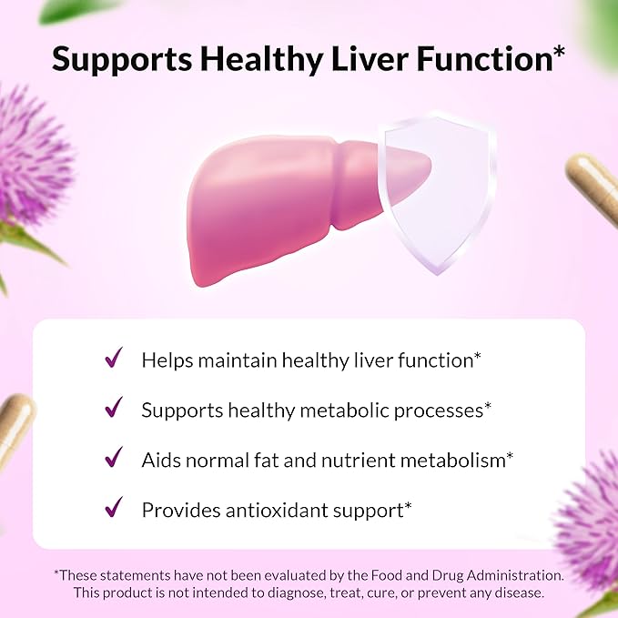 UltraThistle Advanced Milk Thistle Liver Support – 1080mg Silybin Phytosome Patented Formula – Herbal Liver Cleanse & Detox – No Soy, Gluten Free, Non-GMO – 90 Capsules (30-Day Supply)