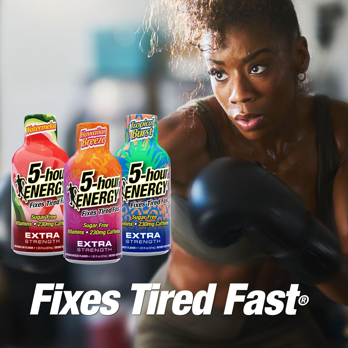 5-Hour Energy Extra Strength Shots Variety Pack, 30 Count (1.93 fl oz) - Tropical Burst, Hawaiian Breeze, Watermelon Flavors