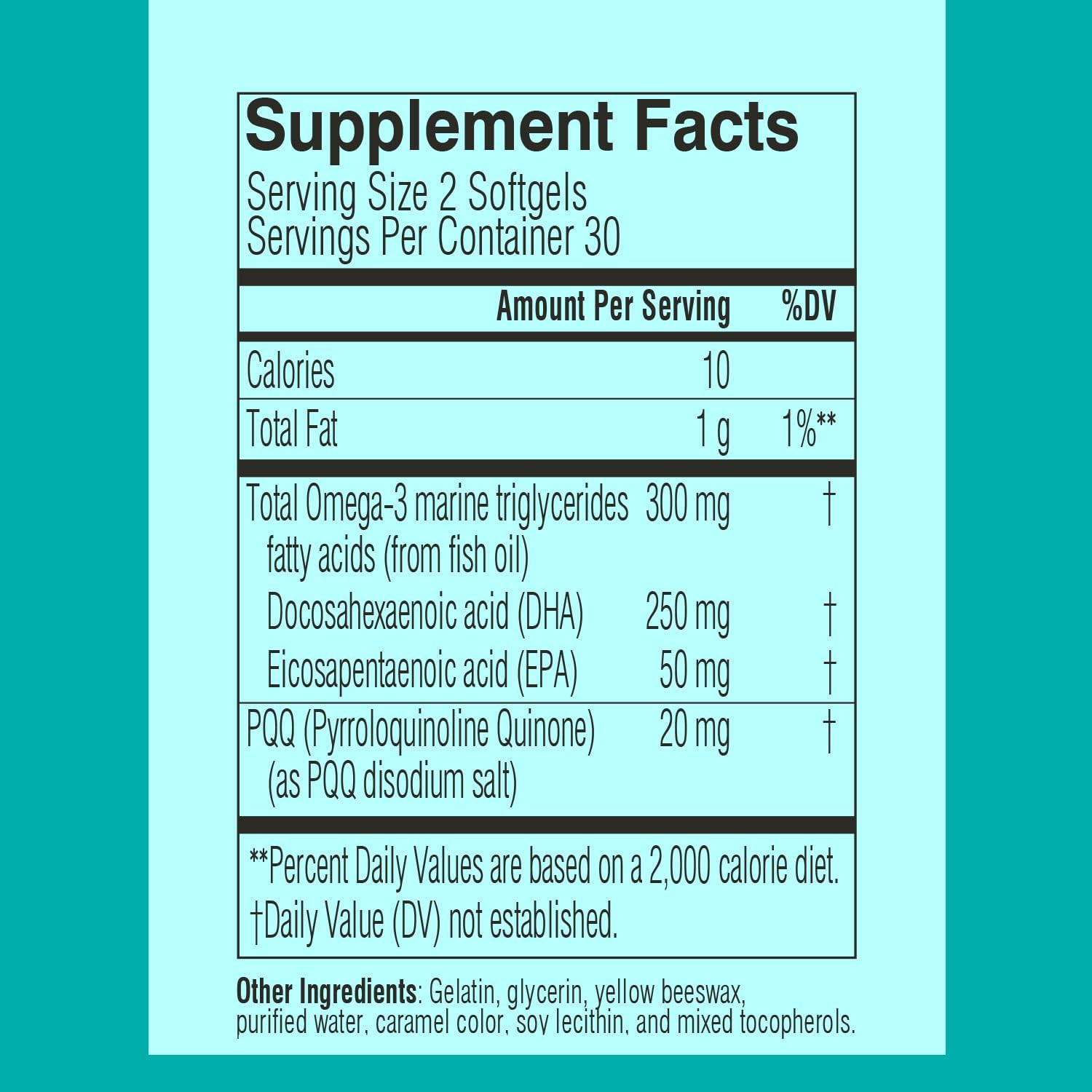 Swisse PQQ + DHA Brain Booster | Supports Brain & Heart Health | Enhances Attention & Focus | Functional Memory Support | Promotes Efficient Metabolism & Mitochondrial Health | 30 Softgels