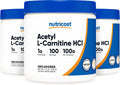 Nutricost Acetyl L-Carnitine (ALCAR) 100 GMS (3 Pack) - 100 Servings Each - 1000mg Per Serving - Pure Acetyl L-Carnitine Powder - Non-GMO, Gluten Free