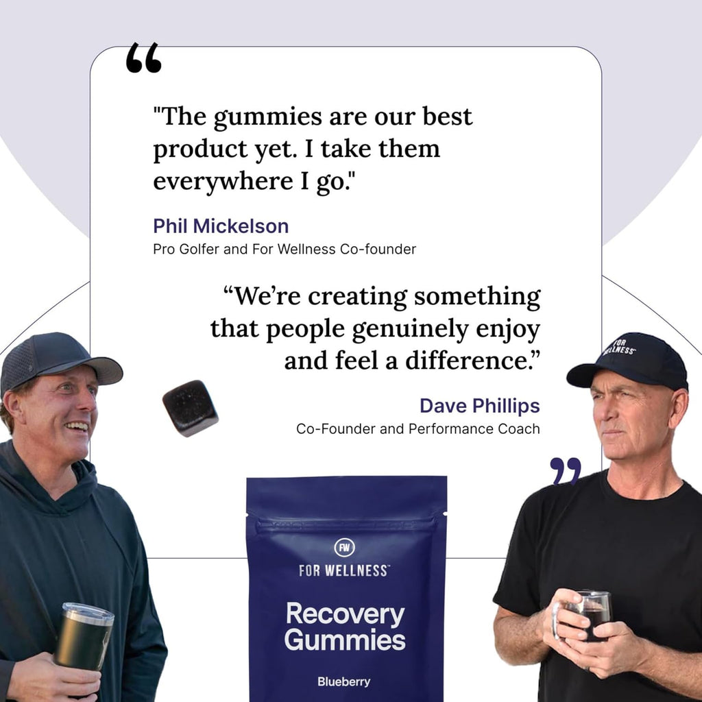 For Wellness Recovery Gummies Hydrate | Blueberry Electrolyte & Antioxidant Supplements for Hydration, Energy & Post-Workout Performance | Vegan, Non-GMO, 30 Count