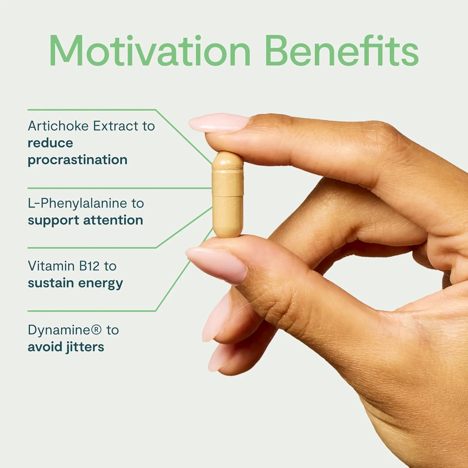 Thesis Motivation - Nootropic Brain Support Supplement - Promotes Healthy Brain Energy, Focus & Beat Procrastination - Artichoke Extract, Dynamine, L-Phenylalanine & L-Theanine - 24 Servings
