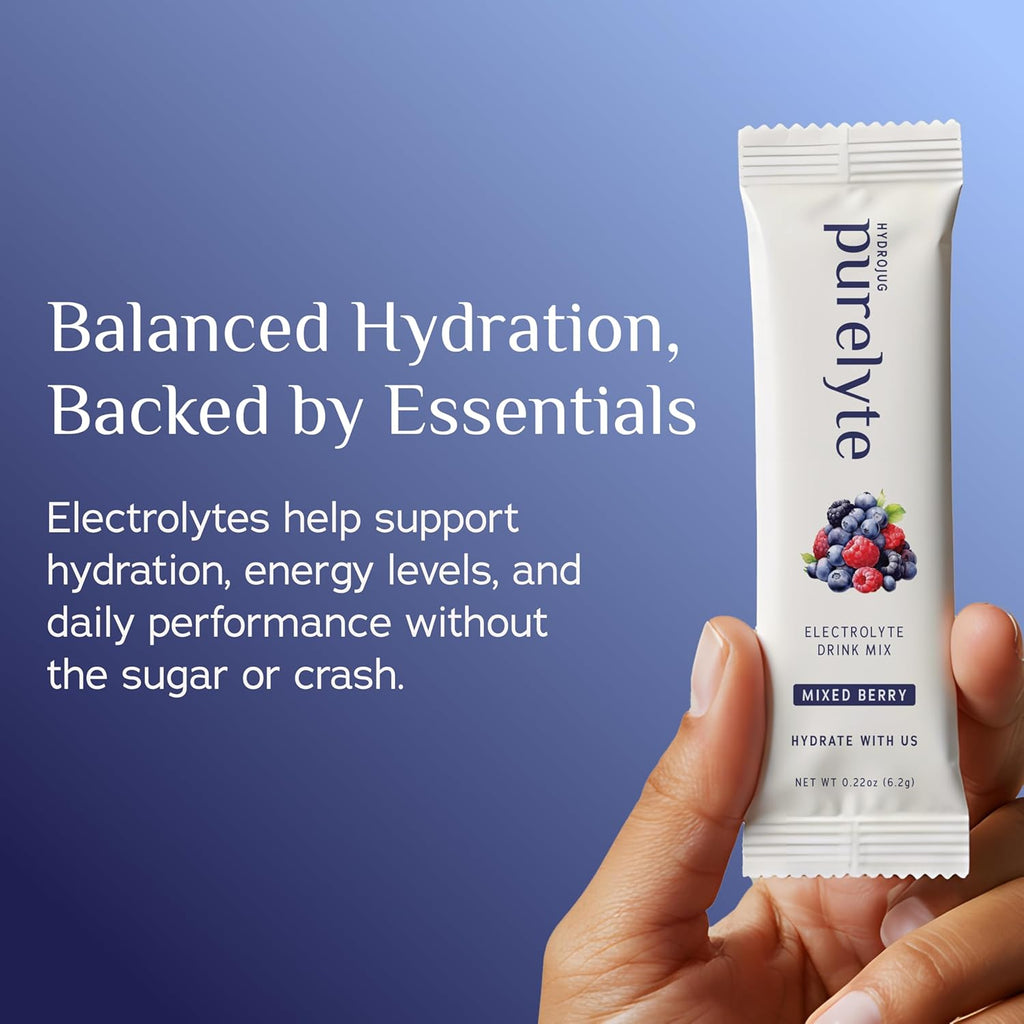 Electrolyte Drink Mix – Sugar-Free Hydration Powder Packets – Clean Electrolytes with Trace Minerals – Keto, Vegan, Gluten-Free – No Artificial Sweeteners – 30 Sticks – Mixed Berry