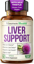 Liver Cleanse Detox & Repair Milk Thistle Supplement - 60 Capsules Herbal Liver Support - Choline, Artichoke Extract & Chicory. Dandelion Root Supplement to Promote Cellular Repair & Digestion - Vegan