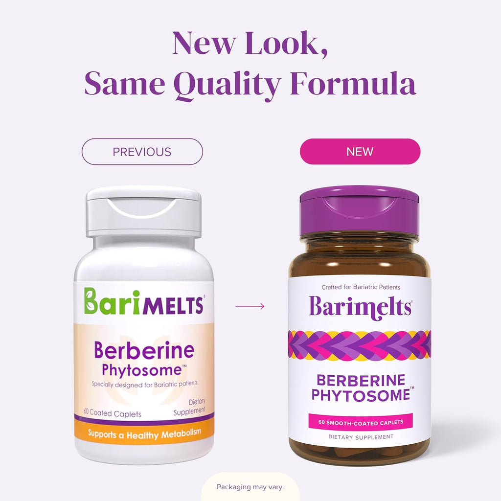 Barimelts Berberine Phytosome 550mg for GLP-1 Users and Bariatric Patients - Metabolism Support - 60 Smooth-Coated Caplets (1-Month Supply)