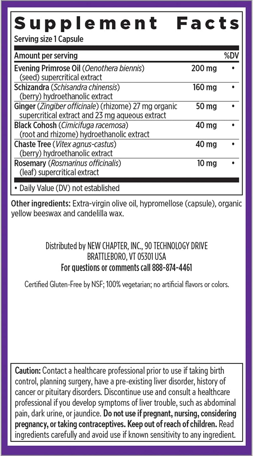 New Chapter Menopause Supplement - Estrotone Herbal Hormone-Balance Blend with Black Cohosh to Reduce Hot Flashes & Night Sweats - 30 ct Vegetarian Capsule
