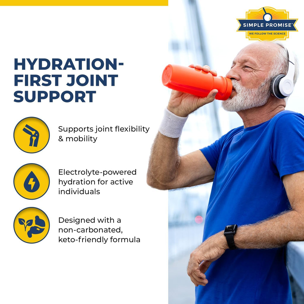 Simple Promise XentaFlex - Joint Support Electrolyte Powder with AquaLOX Boswellia & Potassium - Supports Hydration and Mobility -Joint Supplement for Men & Women - 30 Servings - Citrus Mint Flavor