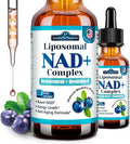Liposomal NAD+ Liquid Drops, 8-in-1 NAD⁺ Nicotinamide Riboside Resveratrol 900mg w. Quercetin & Urolithin A | Fast Absorption NAD+ Supplement with CoQ10, ALA| Cellular Energy, Anti-Aging, Vitality