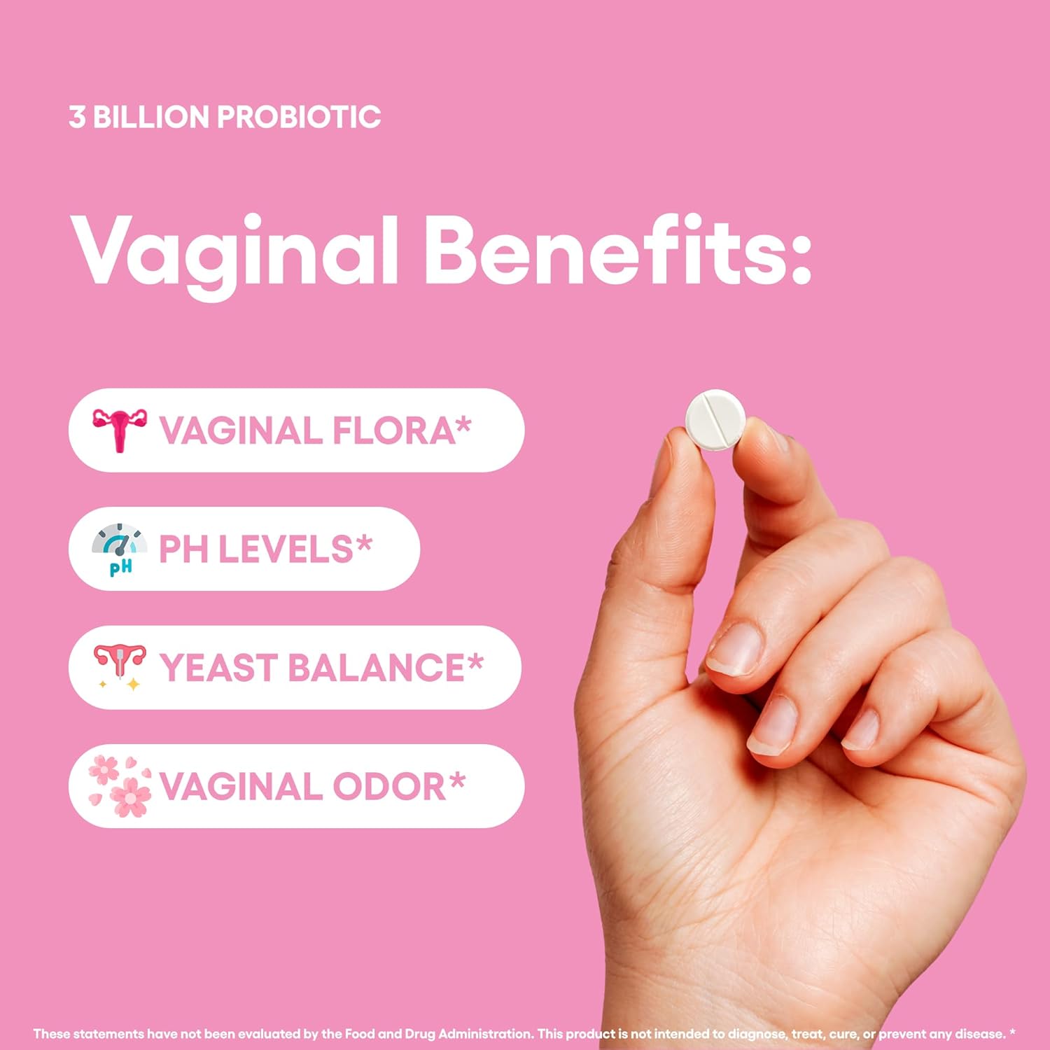Vaginal Probiotics Supplement Supports PH Balance & Intimate Flora 240 Tablets 3 Billion CFU (240, Vaginal Probiotics)