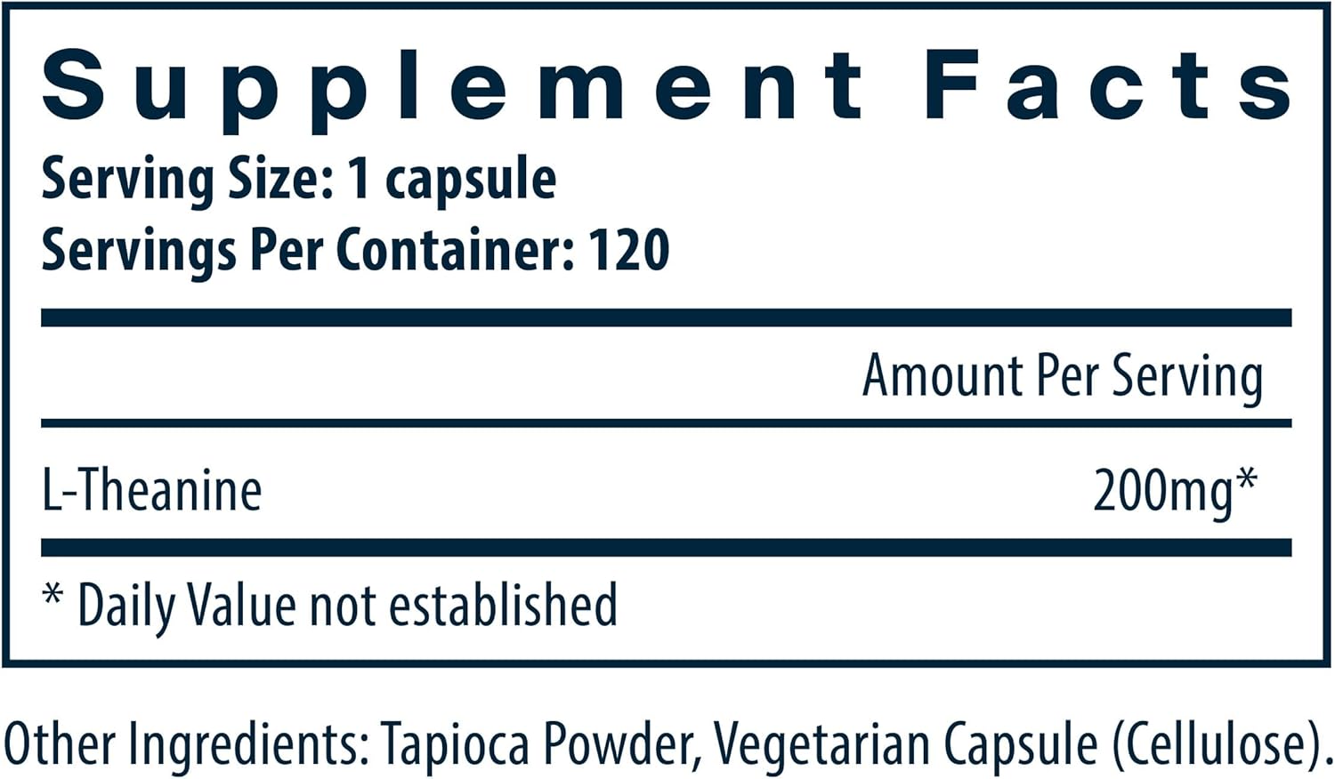 Vital Nutrients L-Theanine 200mg | Vegan Supplement | L Theanine Supplement Supports Normal Stress Levels and Cognitive Function* | Gluten, Dairy and Soy Free | 120 Capsules