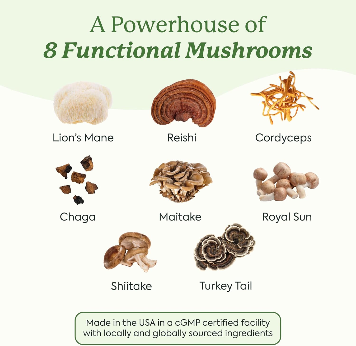 WonderDay Extra Strength Mushroom Gummies –Sugar Free Lion’s Mane, Cordyceps, Reishi & Chaga Supplement for Adults –Mood Boost, Energy, Focus, Immune Support & Gut Health –Vegan, Non-GMO (60 Count)