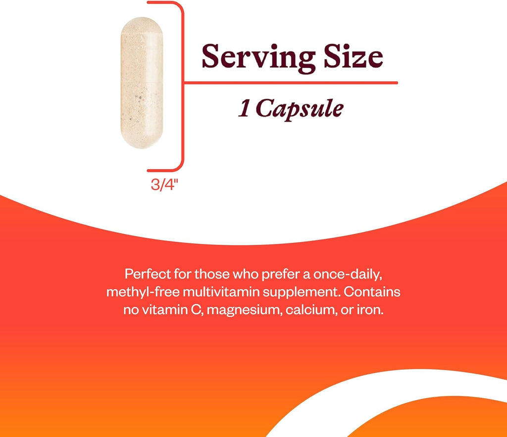 Seeking Health Multivitamin One MF, 1 a Day Multivitamin Supplement for Adults, Methyl-Free Bioavailable B12 and Folinic Acid, Vitamin A, PQQ, MTHFR Support, Vegetarian Capsules (45 Capsules)