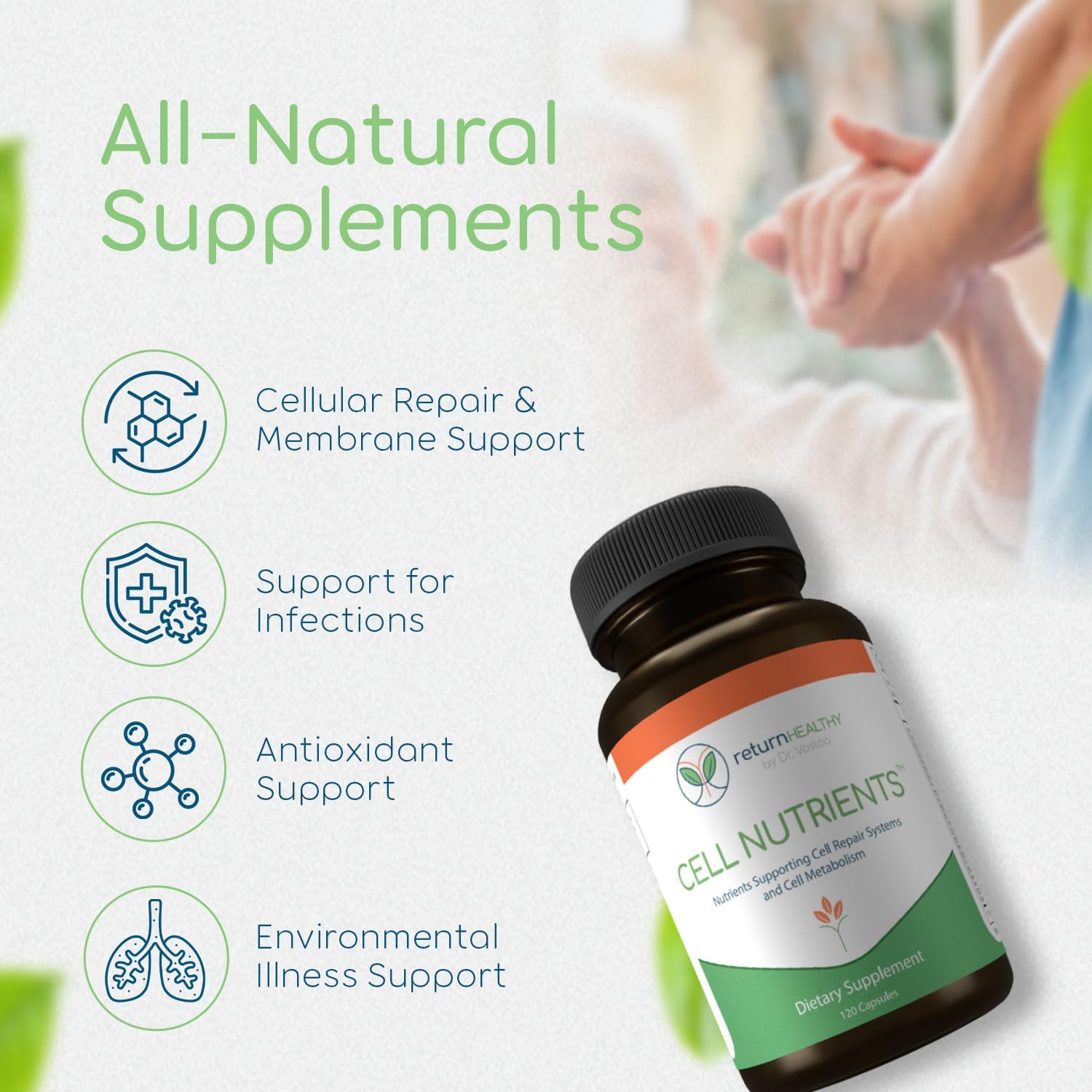 Cell Nutrients | Promotes Cell and Membrane Repair & Cell Metabolism | Helps Fight Tick-Borne Infections & More | Mitochondrial Supplements | Non-GMO, Vegan, 120 caps