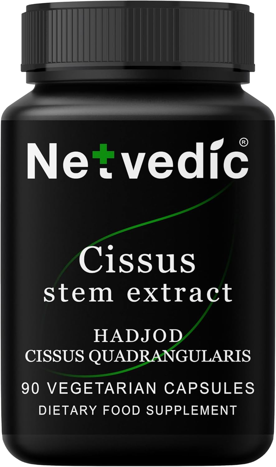 Cissus Quadrangularis Extract Capsules | 90 Veg Caps 400mg | Hadjod | Strengthen Tendon & Bone Health | Natural Joint Support | Non-GMO & Gluten Free | Ayurvedic Supplement | 45 Days Supply